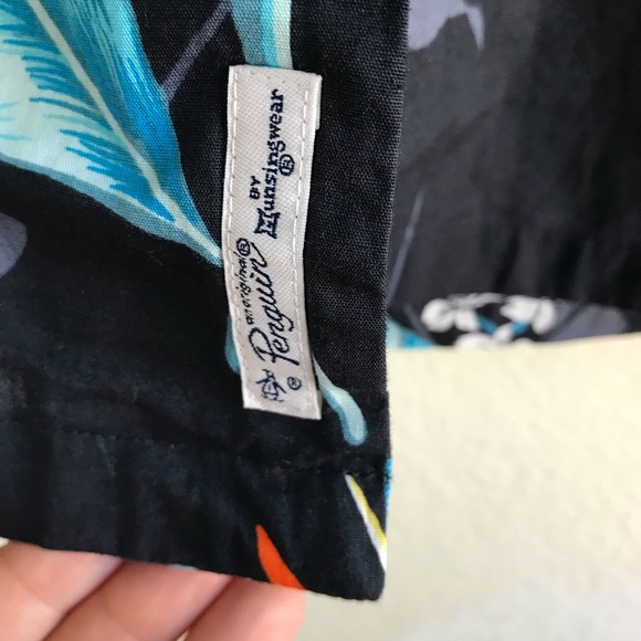 Original Penguin Blue Floral Cuban Collar Shirt, Alex Costa style - Picture 6 of 8